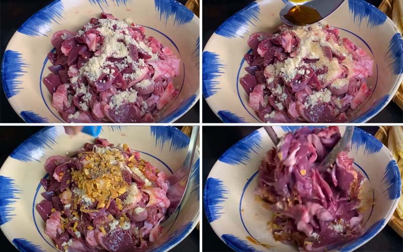 Cháo tim chim bồ câu ngải cứu