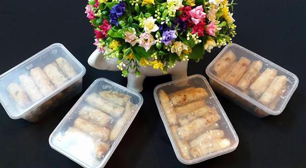 khi chia nem vào hộp, mỗi bữa ăn bao nhiêu thì cho vào hộp bất nhiêu,