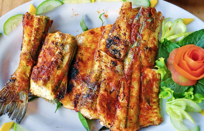 Cá giang xanh nướng muối ớt