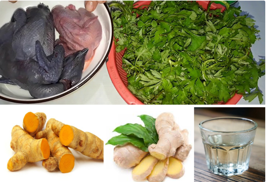 Cách chế biến Gà ác tần (hầm) ngải cứu